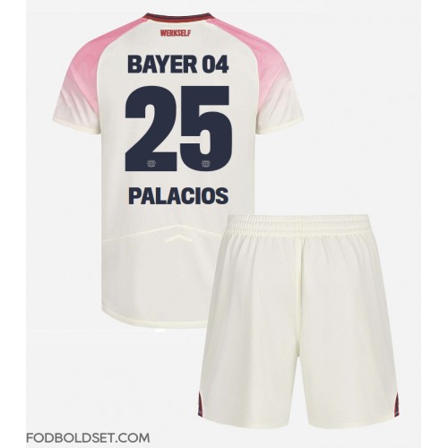 Bayer Leverkusen Exequiel Palacios #25 Udebane Trøje Børn 2025-26 Kortærmet (+ Korte bukser)